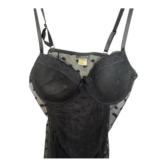 Rampage intimates black  Size L Underwire Molded Cup Lingerie Nightie - Picture 4 of 6